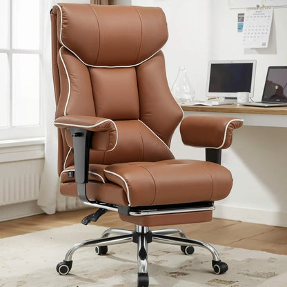 COMHOMA Big & Tall Office Chair – 400lbs High Back Leather Executive Chair with Ergonomic Lumbar Support & Pocket Spring Cushion