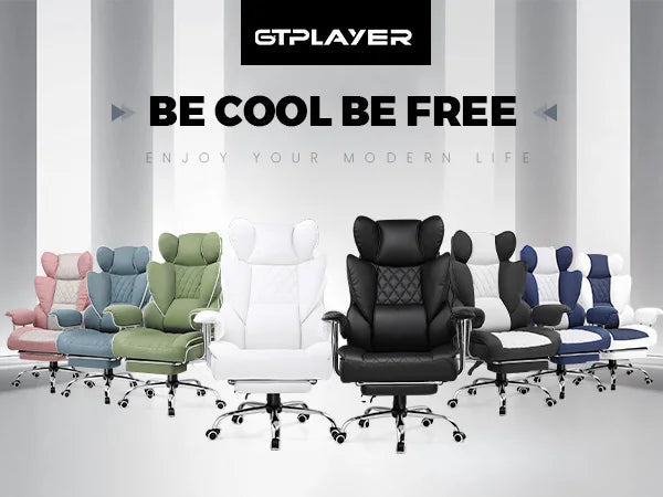 Big and Tall Gaming Chair with Ergonomic Lumbar Support and Footrest Office Chair