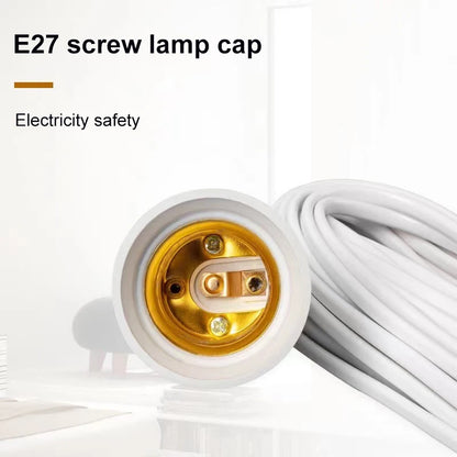 Versatile Lamp Bases with Switch: 3/5/8/10m LED Bulb Socket Adapter E27 Screw Lamp Holder - Suspension Tools with Two Plugs for Easy Installation