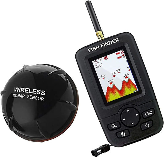 Wireless Sonar Fish Finder – Portable Underwater Fishing Detector & Echo Sounder with Fishing Alert