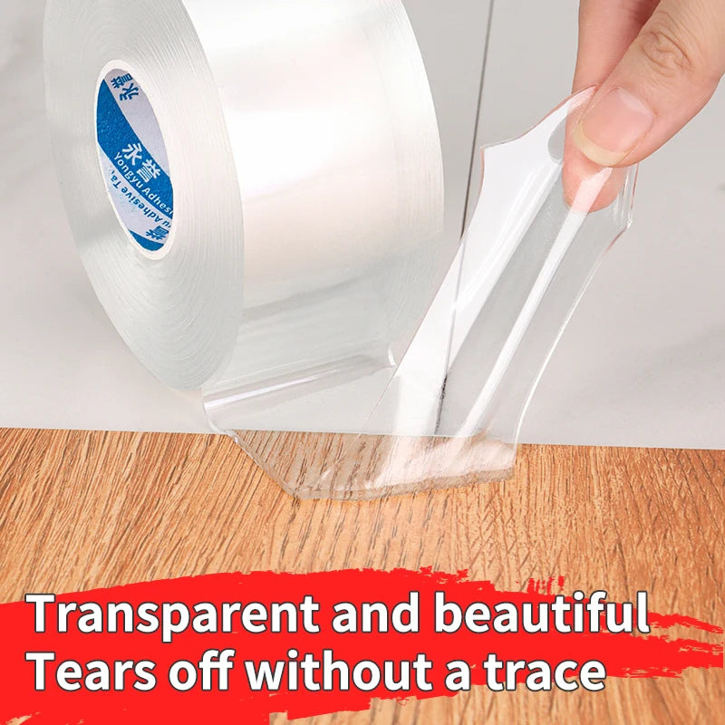 Strong Viscosity Double-Sided Nano Tape - Removable, Waterproof, No-Trace, Reusable Self-Adhesive, Washable Transparent Tape