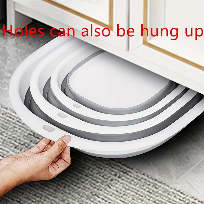 3-Pack Collapsible Tub Wash Basin & Laundry Baskets – Space-Saving Storage Containers for Camping, Hiking, Home & Fruit Washing