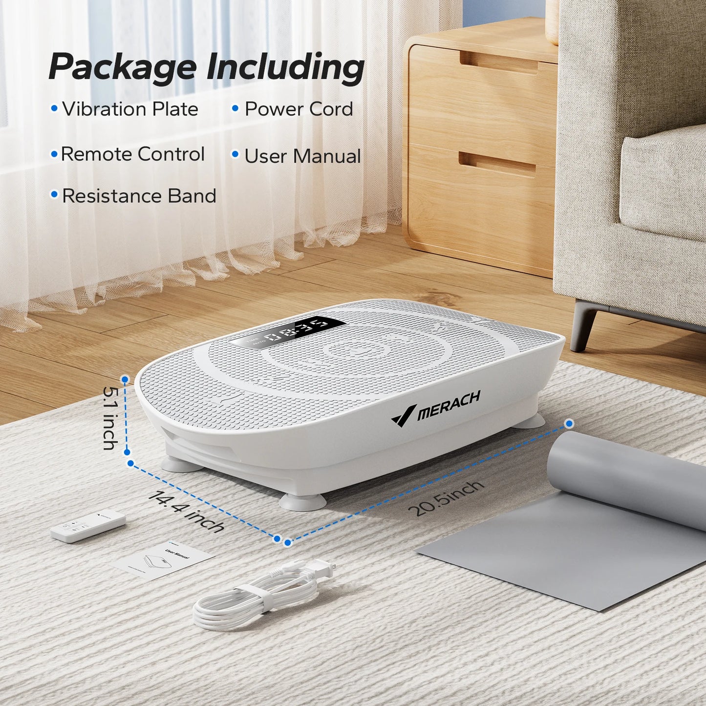 MERACH Vibration Plate Exercise Machine — Whole Body Fitness Platform for Weight Loss & Body Shaping