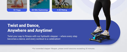 MERACH Mini Stepper with Resistance Bands — 330lbs Capacity Fitness Stepper for Home Exercise & Twisting Workouts