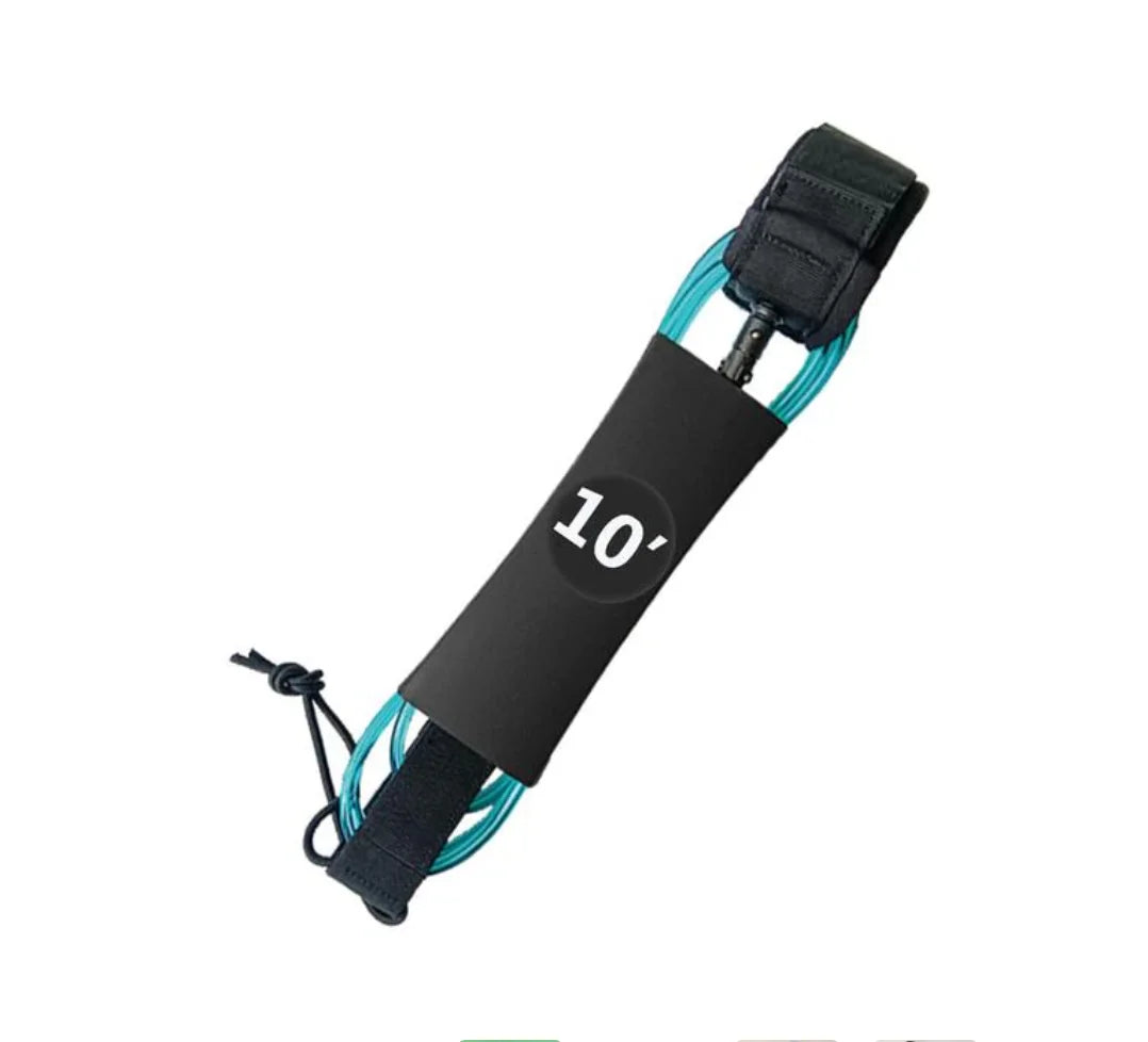 Surfboard Leash 6-10ft — SUP & Paddle Board Leg Rope with TPU Stainless Swivels