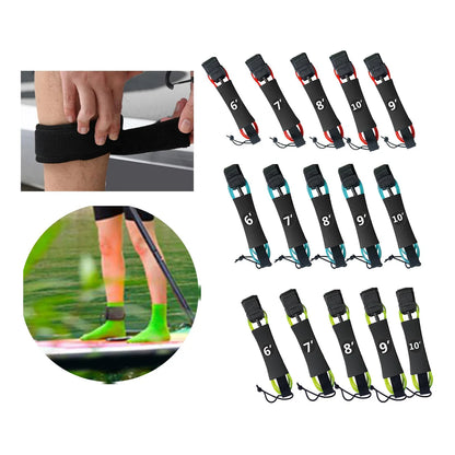 Surfboard Leash 6-10ft — SUP & Paddle Board Leg Rope with TPU Stainless Swivels