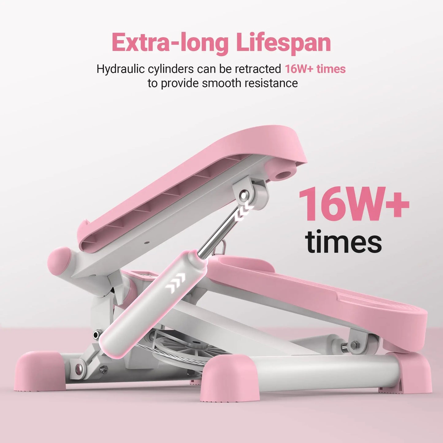 MERACH Mini Stepper with Resistance Bands — 330lbs Capacity Fitness Stepper for Home Exercise & Twisting Workouts