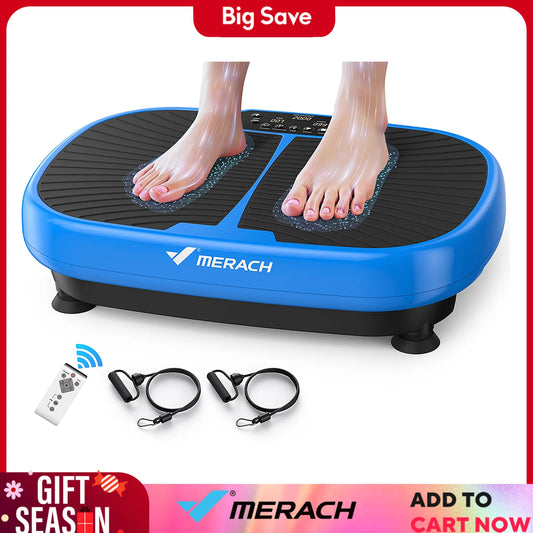 MERACH EMS Vibration Plate – Fitness Machine for Fat Burning, Weight Loss, Pain Relief & Lymphatic Drainage