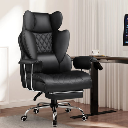Big & Tall Ergonomic Gaming Chair – Office Chair with Pocket Spring Lumbar Support & Footrest