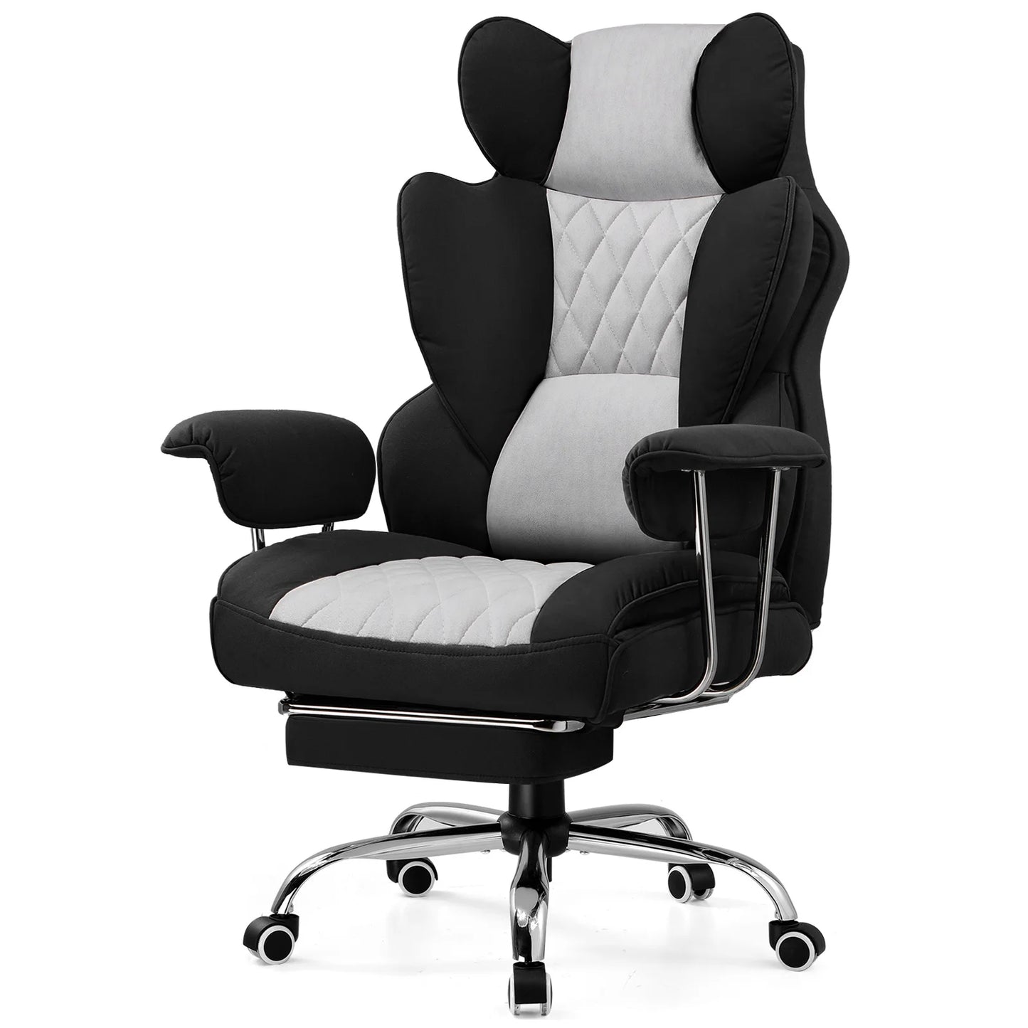Big and Tall Gaming Chair with Ergonomic Lumbar Support and Footrest Office Chair
