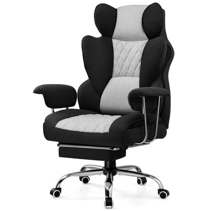 Big and Tall Gaming Chair with Ergonomic Lumbar Support and Footrest Office Chair