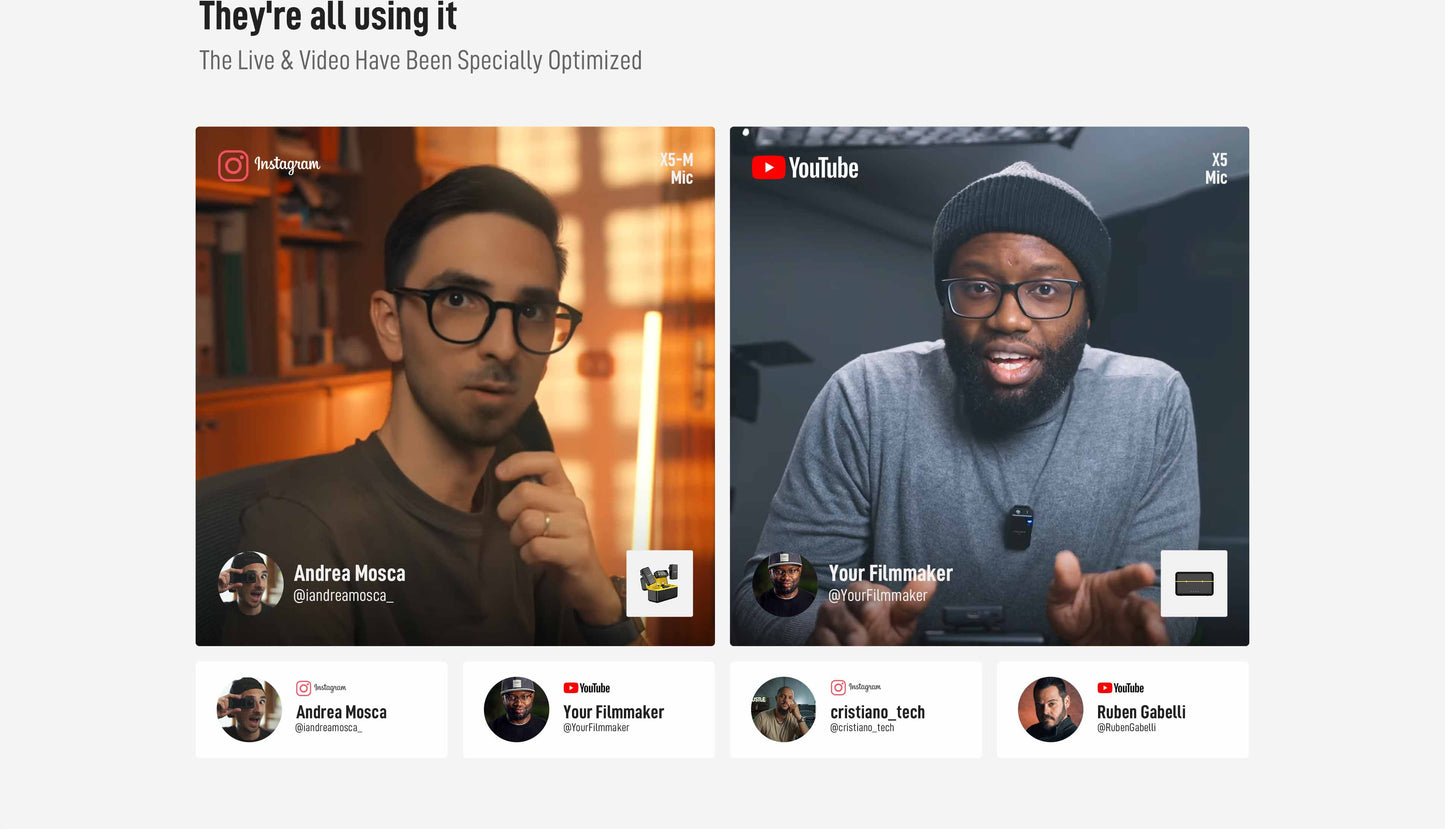 FULAI M X5 Wireless Lavalier Microphone – Quick Noise-Cancellation System for DSLR, iPhone, Android & YouTube Recording