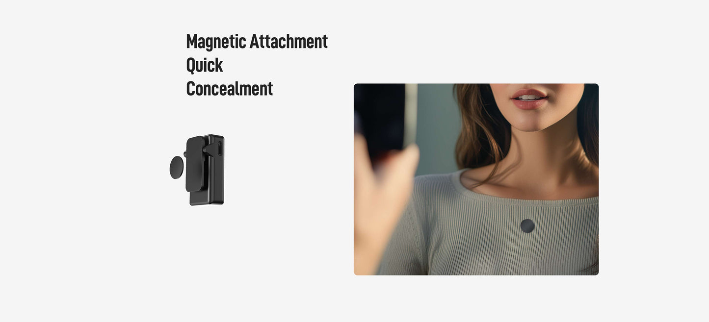 FULAI M X5 Wireless Lavalier Microphone – Quick Noise-Cancellation System for DSLR, iPhone, Android & YouTube Recording