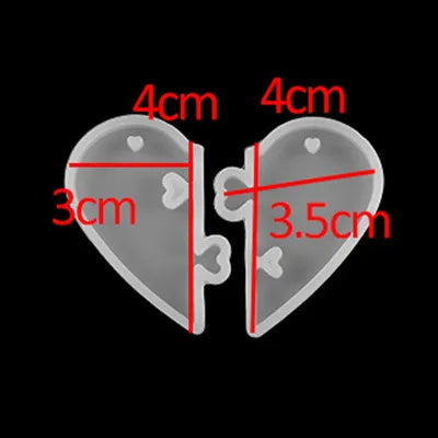 Heart Lock Pendant Silicone Mold – DIY Epoxy Resin Jewelry Making Charm Molds