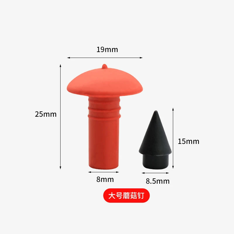 180pcs Universal Mushroom Tubeless Tire Repair Kit — Red & Black 7mm/8mm Rubber Plugs for Car Tire Fix