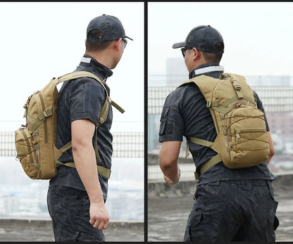 15L Molle Tactical Backpack - Outdoor Sports Bicycle Bag for Cycling, Climbing, Hiking, Camping, Fishing, Hydration