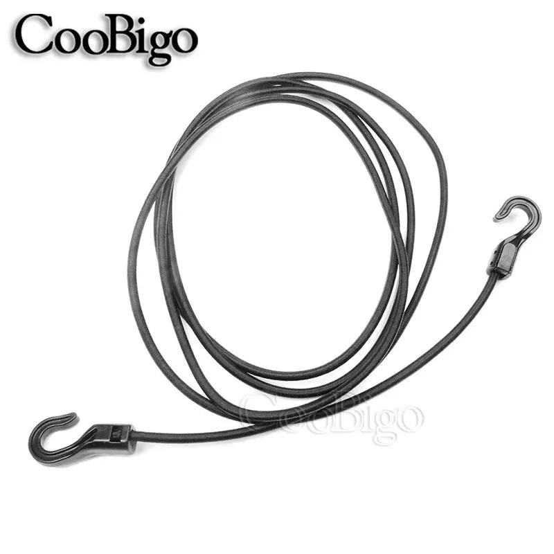 Heavy Duty Elastic Bungee Cord with Plastic Hooks - Shock Strap for Car, Luggage, Tents, Kayaks, Bikes and Boats