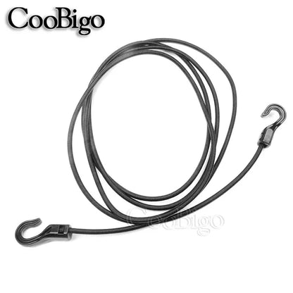 Heavy Duty Elastic Bungee Cord with Plastic Hooks - Shock Strap for Car, Luggage, Tents, Kayaks, Bikes and Boats