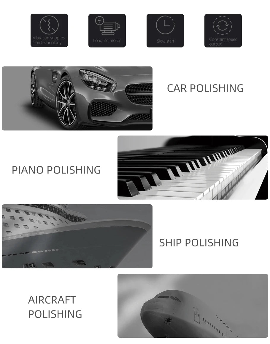 SPTA 5Pcs Car Sponge Wool Polishing Pads Set – 3", 5", 6" for DA/RO/GA Buffer Polisher, Buffing & Waxing