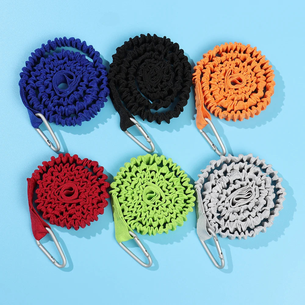 Adjustable Paddle Leash — Kayak & Surfboard Ankle Rope with Elastic Lanyard and Safety Carabiner