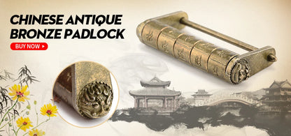 NAIERDI Small Antique Metal Lock – Decorative Hasps Hook Padlock for Wooden Jewelry Boxes, Furniture Hardware with Screws