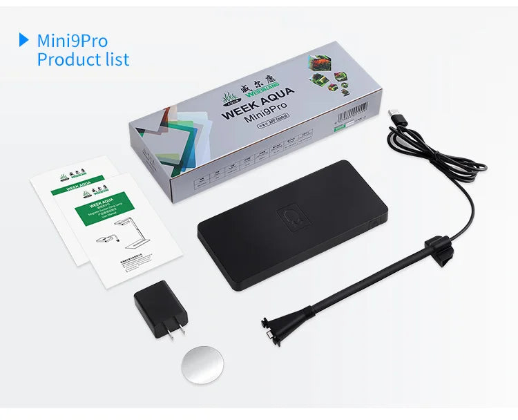 WEEK AQUA USB Aquarium Light — Full Spectrum LED Plant Grow Light for Nano Aquariums & Microlandscapes