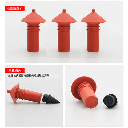 180pcs Universal Mushroom Tubeless Tire Repair Kit — Red & Black 7mm/8mm Rubber Plugs for Car Tire Fix