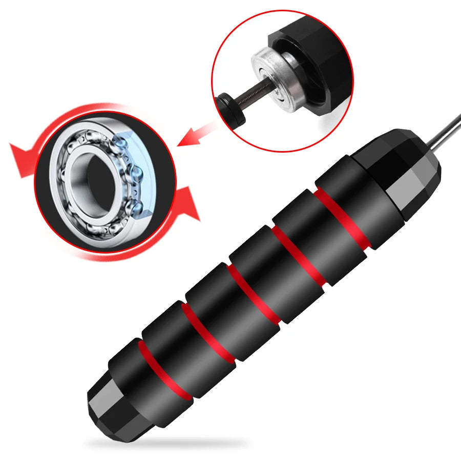 Rapid Speed Jump Rope: Steel Wire Skipping Rope for Exercise - Adjustable Fitness Workout Training Home Sport Equipment