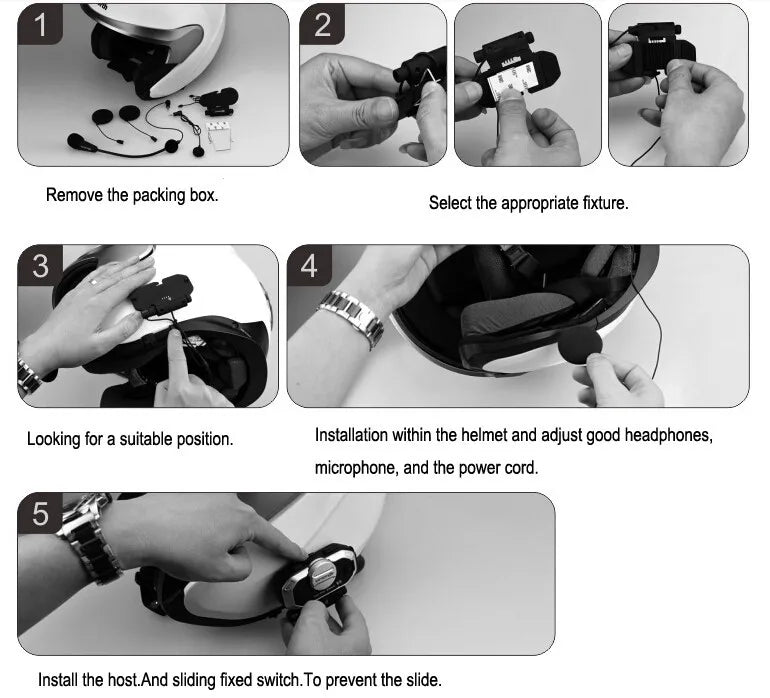 Easy Rider Vimoto V8 Motorcycle Helmet Bluetooth Headset — Multi-Functional Intercom & Interphone