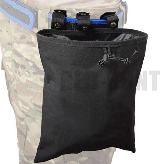 Tactical MOLLE Dump Pouch: Mag Recovery Bag for Magazine Recycling - Hunting Gear Holder with Drawstring Storage Pack