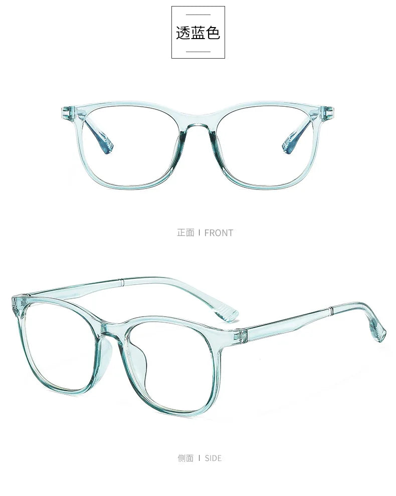 Transparent Blue Light Blocking Glasses – Square & Round Computer Eyewear for Men & Women