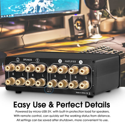 Nobsound Dual Analog VU Meter DB Display – 2-Way Amplifier/Speaker Audio Switcher & Music Spectrum Visualizer