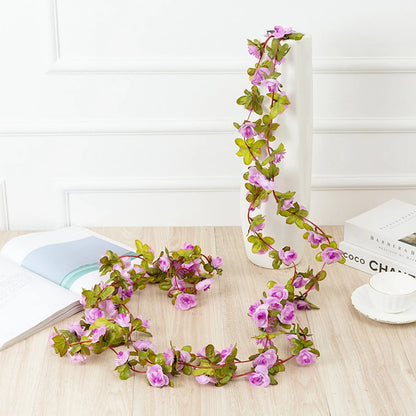250CM Artificial Rose Flower Vine — Wedding, Home, Garden, Christmas & DIY Decoration Arch