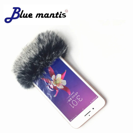 Outdoor Artificial Fur Pop Filter – Microphone Wind Muff for iPhone, Xiaomi & Huawei Sound Recording