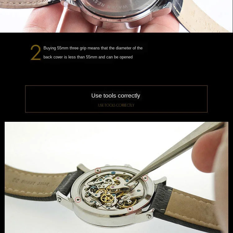Adjustable Watch Opener Back Case Tool – Press, Closer, Remover, Wrench, Screw Wrench Repair Kit & Watch Battery Remover