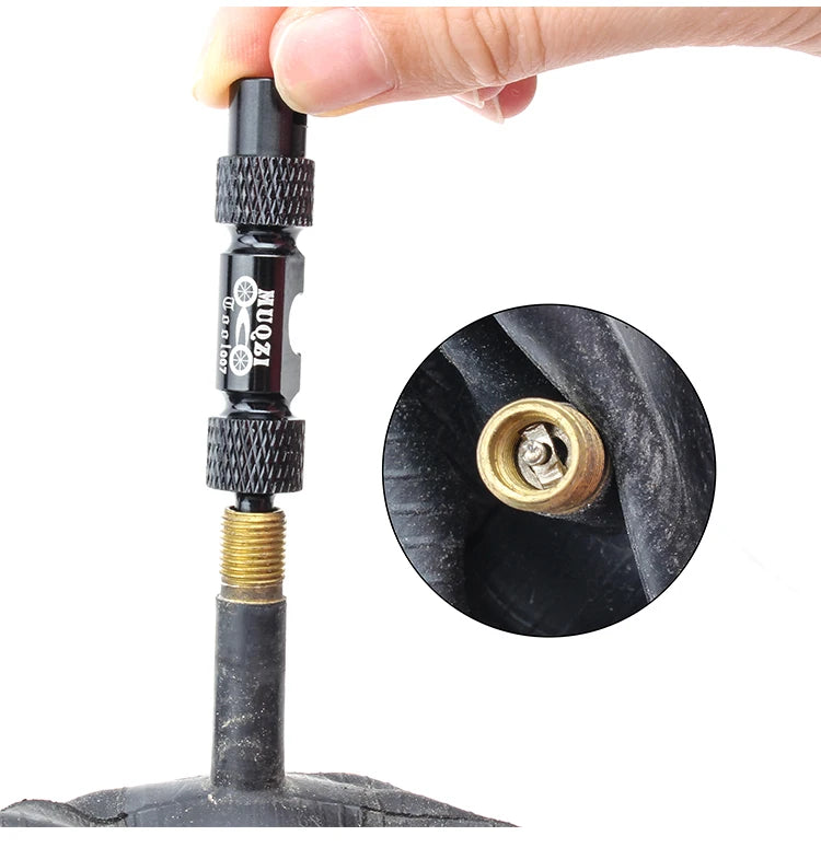MUQZI MTB & Road Bike Valve Tool – Schrader & Presta Wrench for Tire Installation and Valve Core Removal