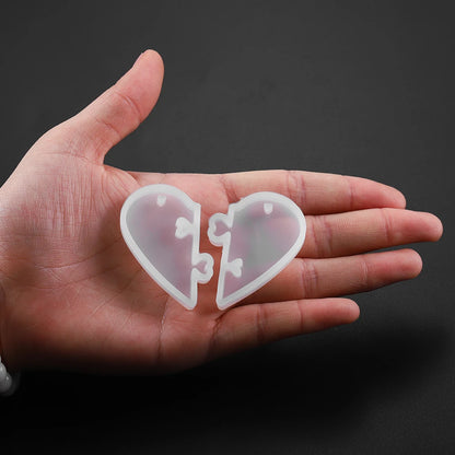Heart Lock Pendant Silicone Mold – DIY Epoxy Resin Jewelry Making Charm Molds