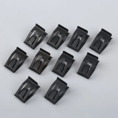 10Pcs Car Dashboard Trim Metal Retainer Clips – Black Fasteners for Ford, Mazda, Audi, Toyota Console Door Fitment