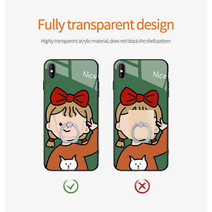 Universal Magnetic Mobile Phone Holder – Cute Finger Ring Stand, Transparent for iPhone 11, 12, XS Max