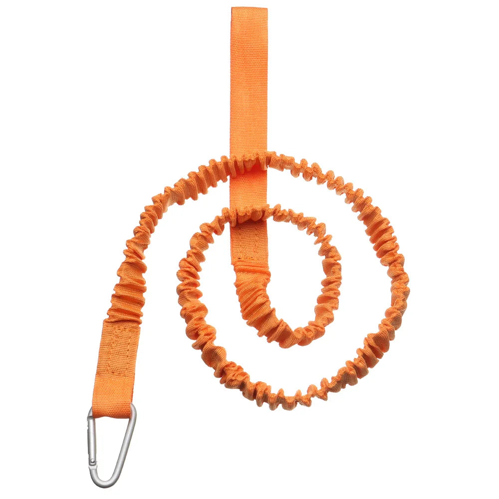 Adjustable Paddle Leash — Kayak & Surfboard Ankle Rope with Elastic Lanyard and Safety Carabiner