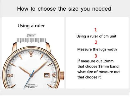 Genuine Calfskin Leather Watch Strap – Men's & Women's Band Accessories, 12mm-22mm, Green, Blue, Red