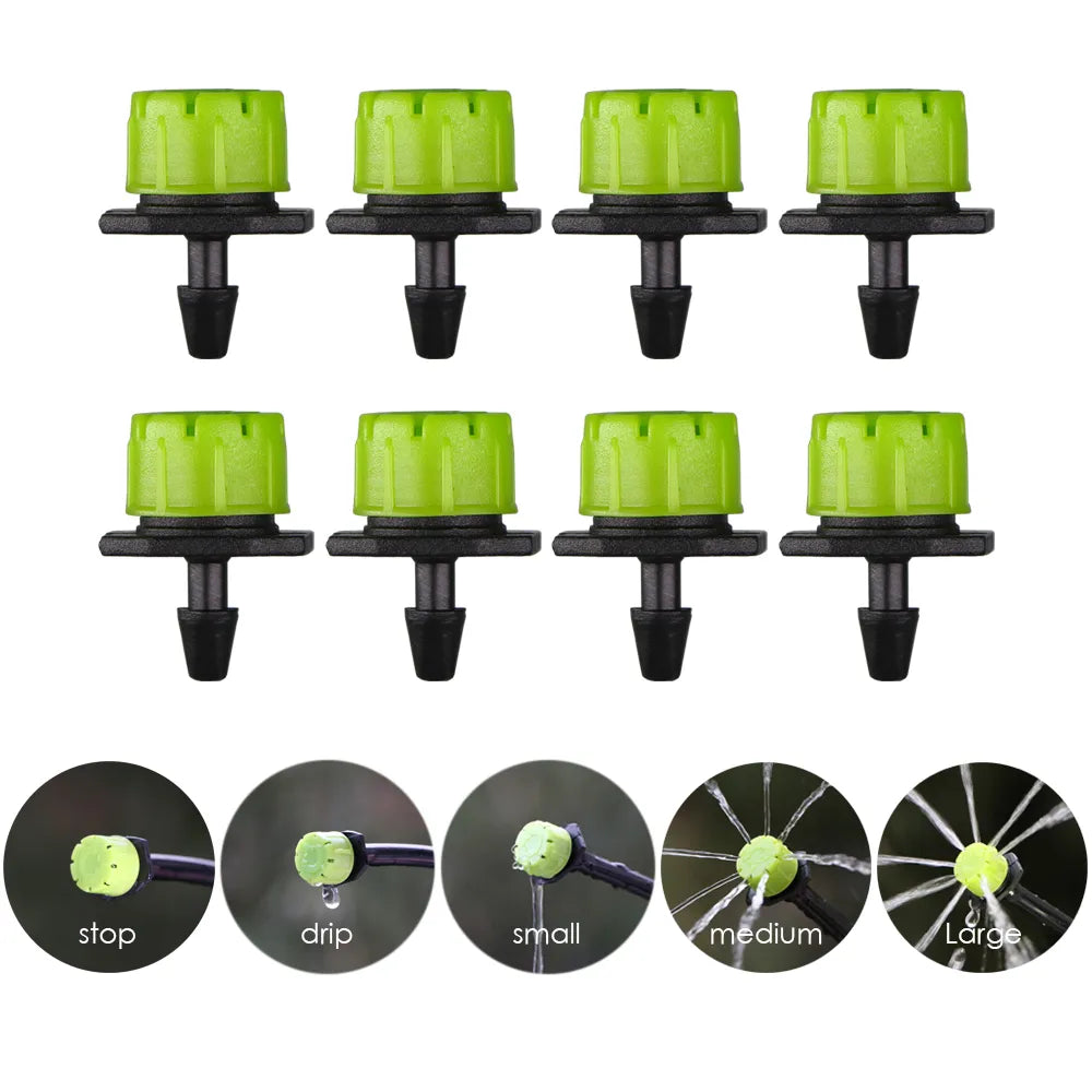Premium 30-1000PCS Adjustable Dripper Sprinkler Set for Garden Irrigation - 4/7mm Micro Drip Nozzle for Balcony, Yard, and Greenhouse Watering Spray