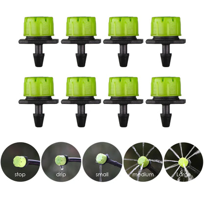 Premium 30-1000PCS Adjustable Dripper Sprinkler Set for Garden Irrigation - 4/7mm Micro Drip Nozzle for Balcony, Yard, and Greenhouse Watering Spray