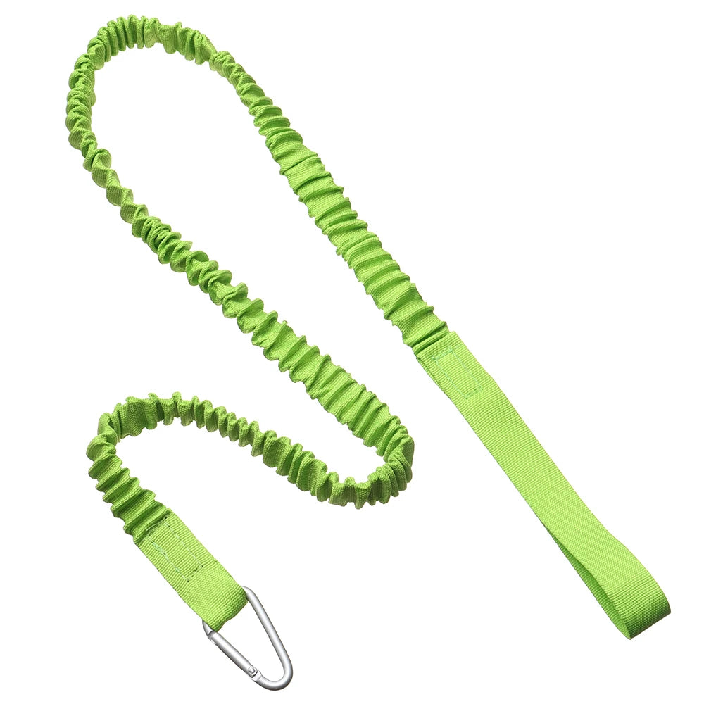 Adjustable Paddle Leash — Kayak & Surfboard Ankle Rope with Elastic Lanyard and Safety Carabiner