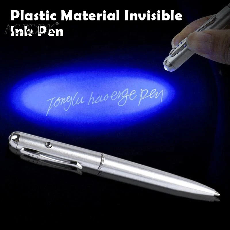 Invisible Ink Pen with UV Light - Magic Fluorescent Writing and Drawing Pen for Secret Messages, Suitable as Kids' Toy