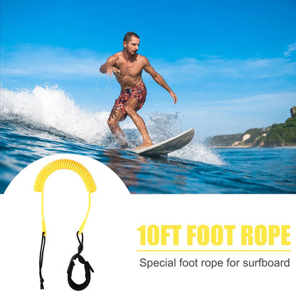 SUP Surf Ankle Leash — Coiled Elastic Leg Rope for Stand Up Paddle Boards & Surfboards