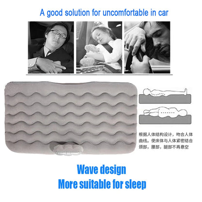 Universal Car Air Inflatable Travel Mattress – Back Seat Sofa Pillow & Camping Cushion