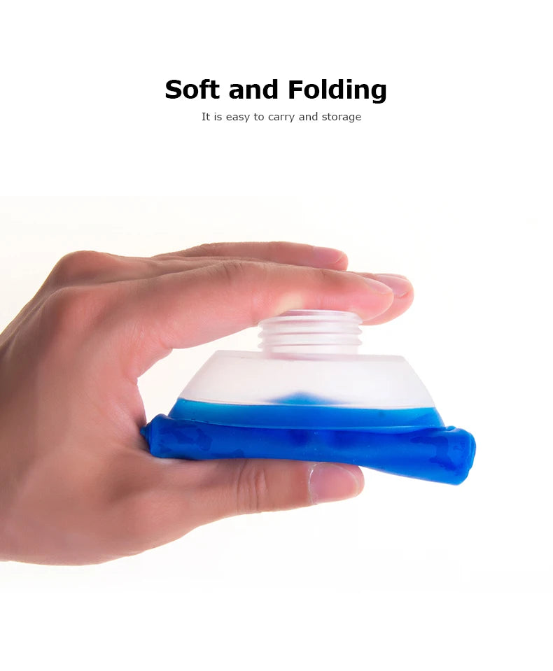 AONIJIE Soft Flask Water Bottle — 250ml/500ml Folding, Collapsible, TPU BPA-Free for Running Hydration Packs, Waist Bags & Vests (SD09/SD10)