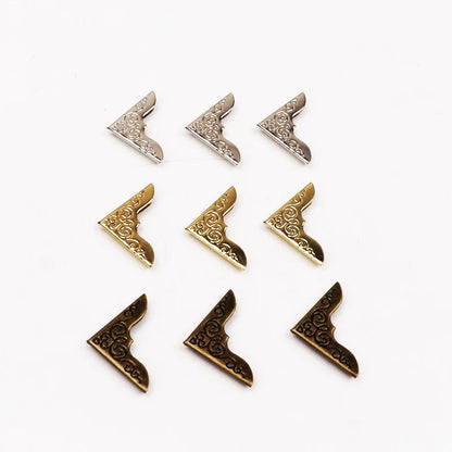 Metal Bronze Book and Scrapbooking Album Corner Protectors - DIY Photo Album Menu Folder Corners, CP1808