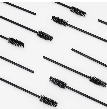 ANNAFRIS 50pcs Disposable Eyelash & Eyebrow Brushes — Soft Crystal Lash Extension Mascara Wands Makeup Tools